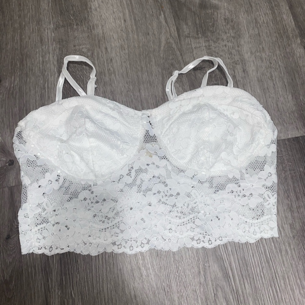 White lace bralette